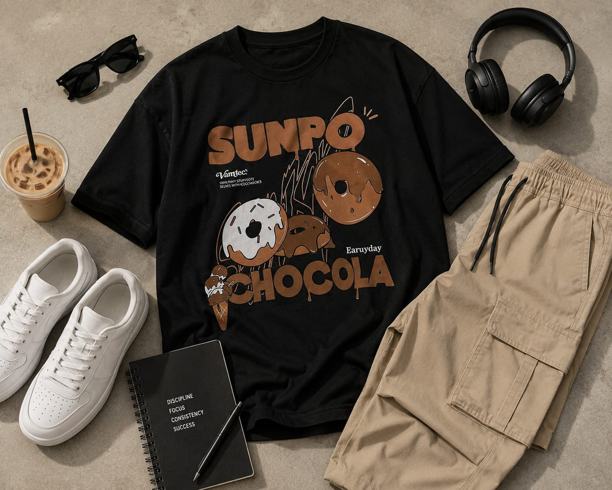 SunPro Chocolate Oversized Tee | Premium Unisex Streetwear