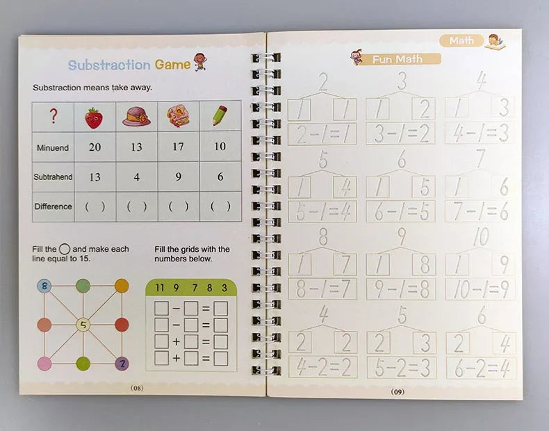 Aesthetic Stacks Sank Magic Practice Copybook For Kids