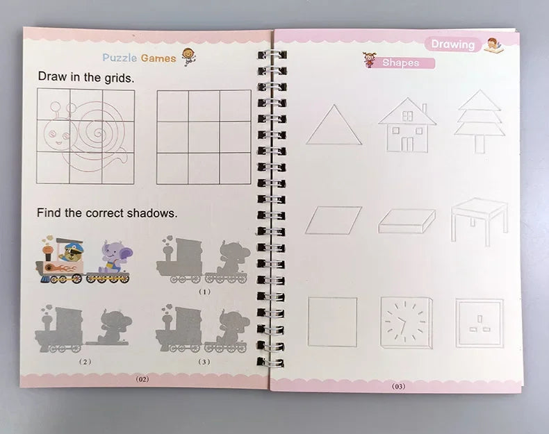 Aesthetic Stacks Sank Magic Practice Copybook For Kids
