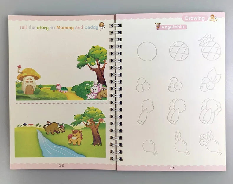 Aesthetic Stacks Sank Magic Practice Copybook For Kids