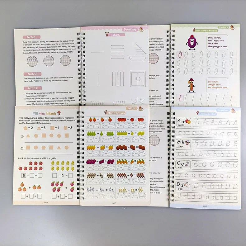 Aesthetic Stacks Sank Magic Practice Copybook For Kids