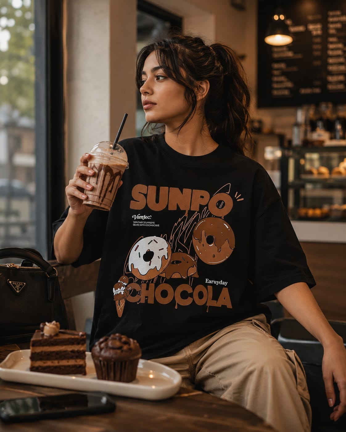 SunPro Chocolate Oversized Tee | Premium Unisex Streetwear
